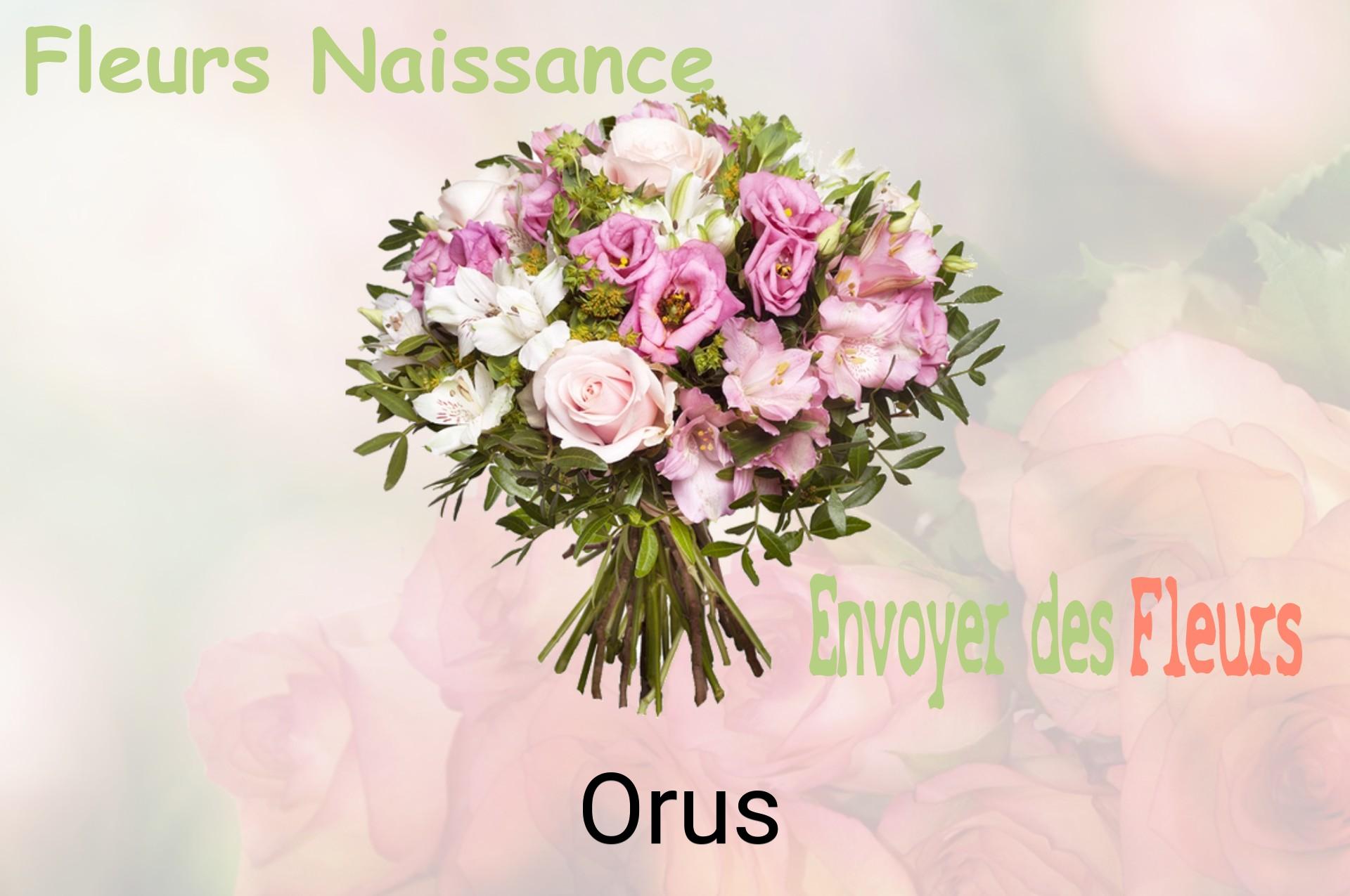 Bouquet de fleurs de naissance livré à Orus