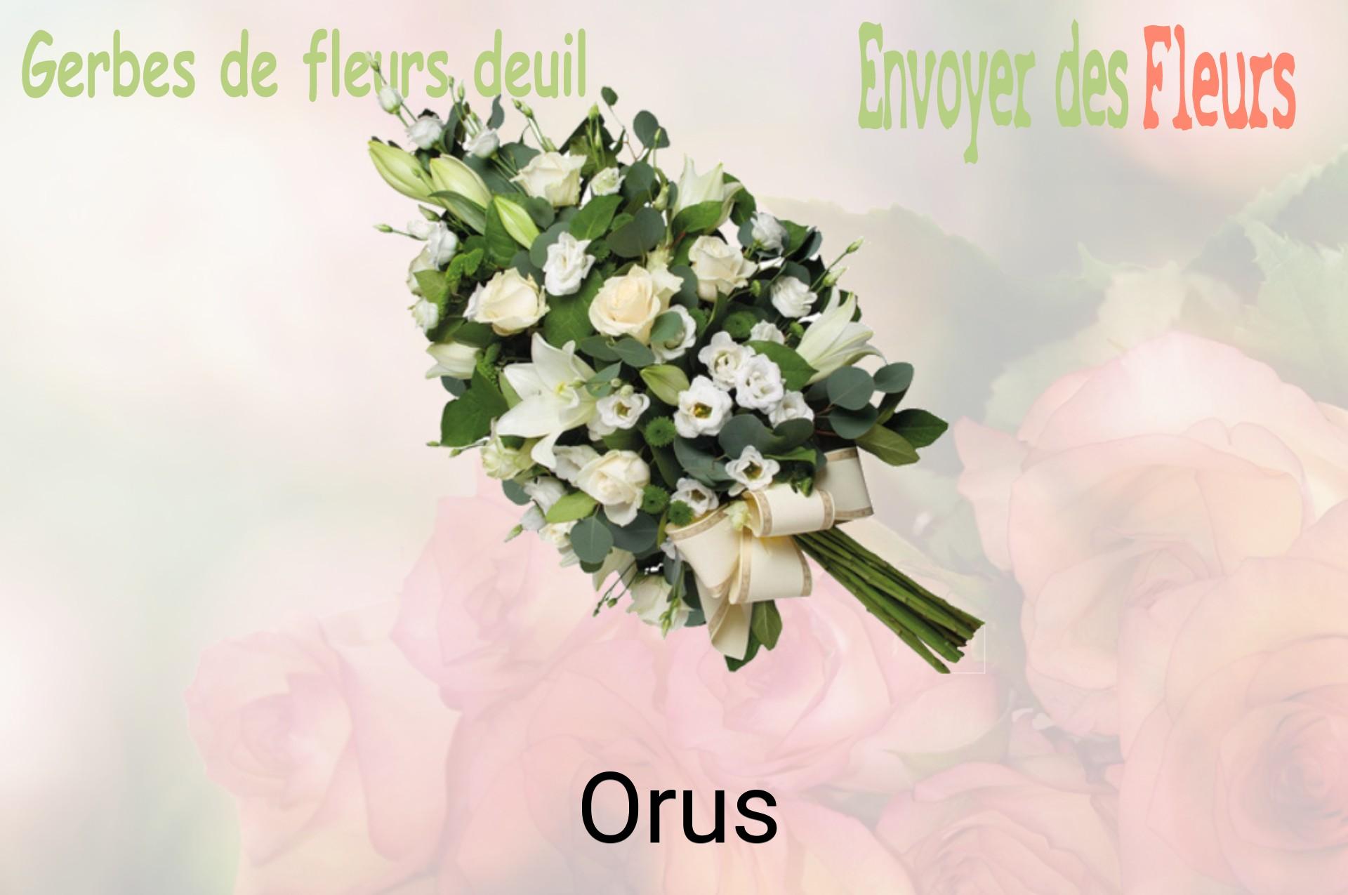Gerbe de fleurs de deuil livrée à Orus